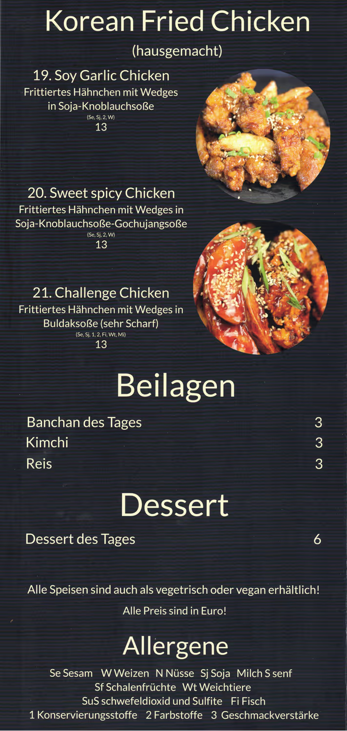Banchan GmbH menu